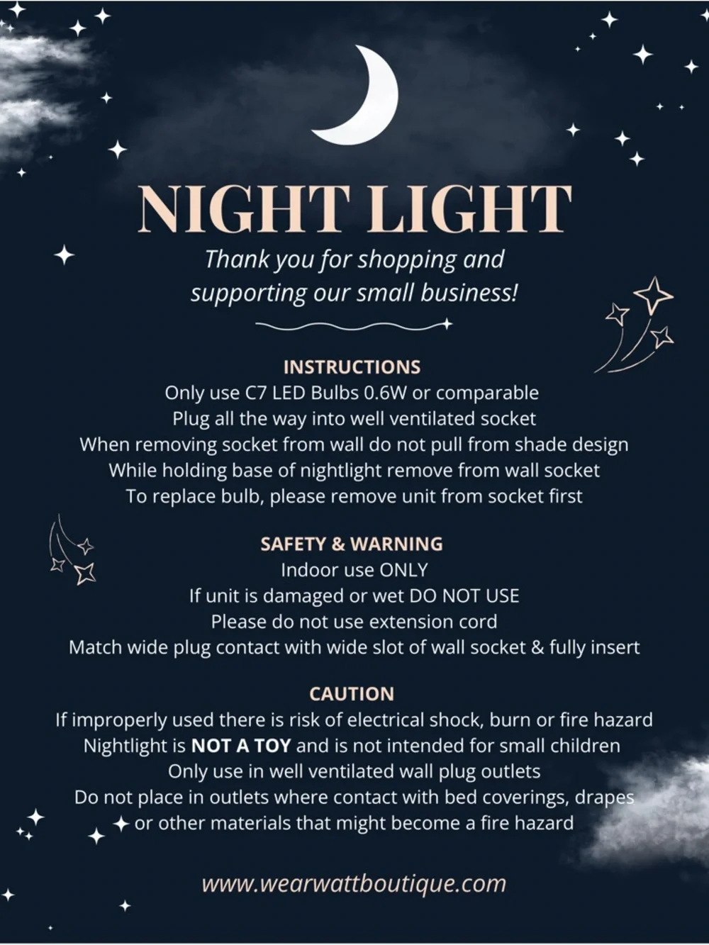 Chihuahua Night Light Plug-In‎ Dog Silhouette - Handmade